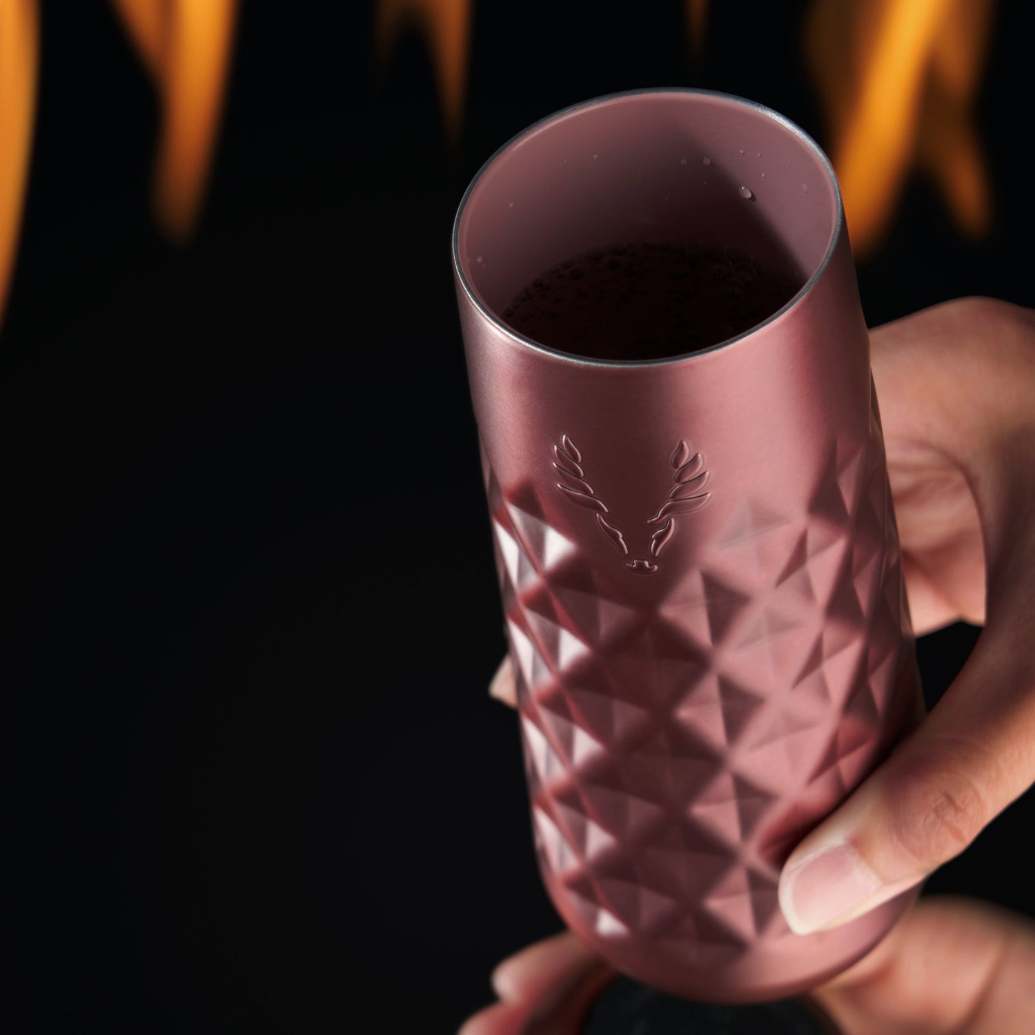 Paragon Stainless Steel Champagne Flute in Vintage Rose-product_type::champagne_glasses-Parc Decor