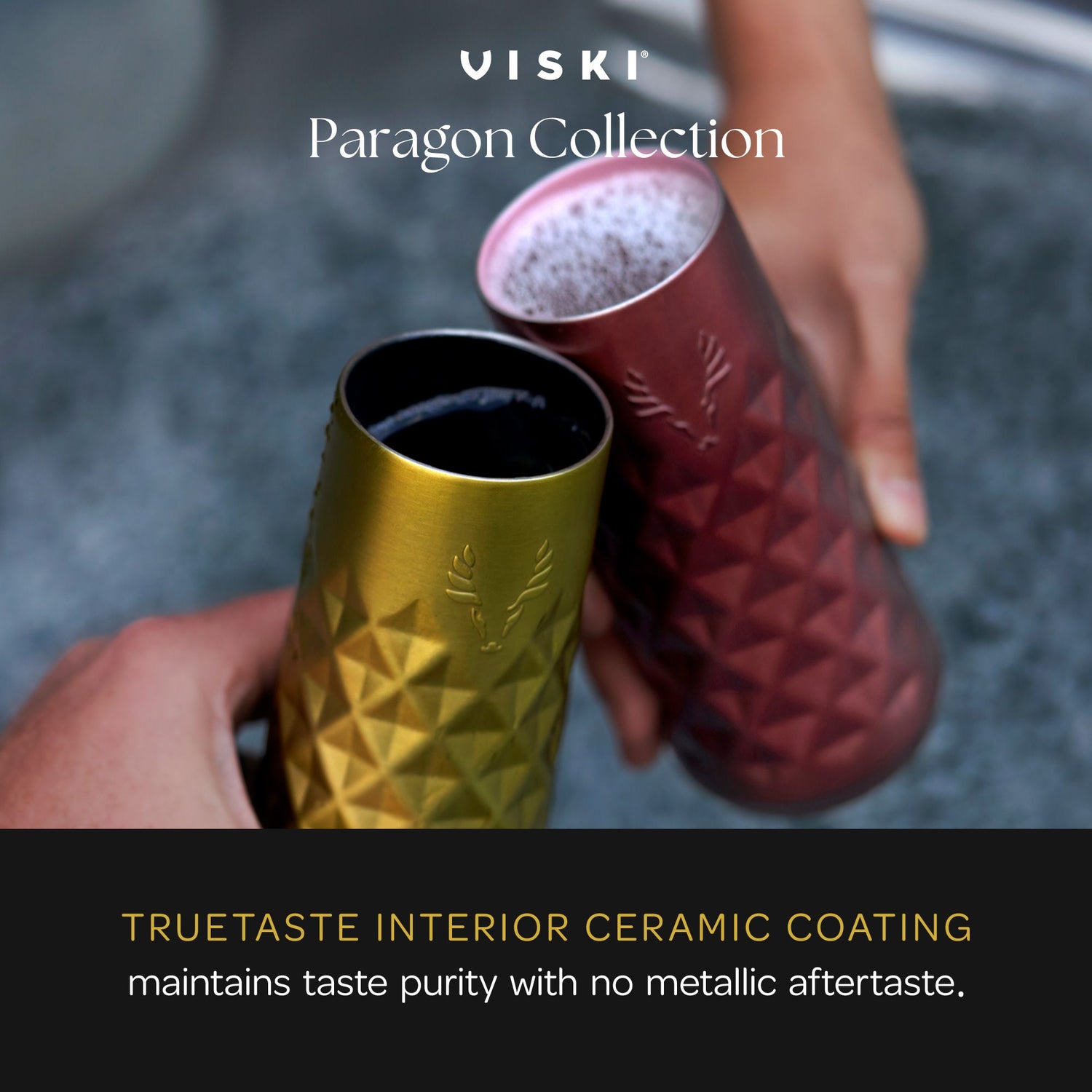 Paragon Stainless Steel Champagne Flute in Vintage Rose-product_type::champagne_glasses-Parc Decor