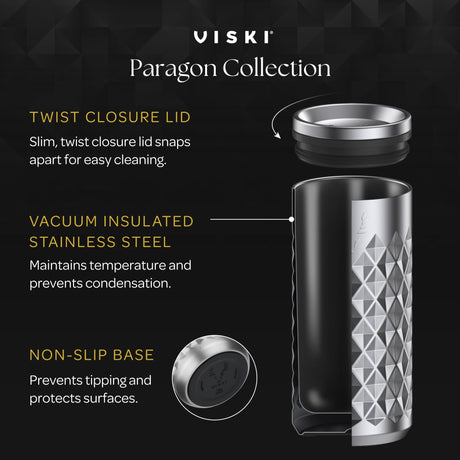 Paragon Stainless Steel Highball Tumbler in Obsidian