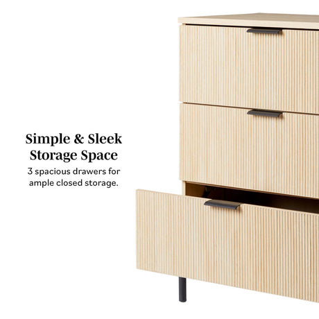 Paris Modern Scandinavian Reeded Chest-Bedroom-Parc Decor