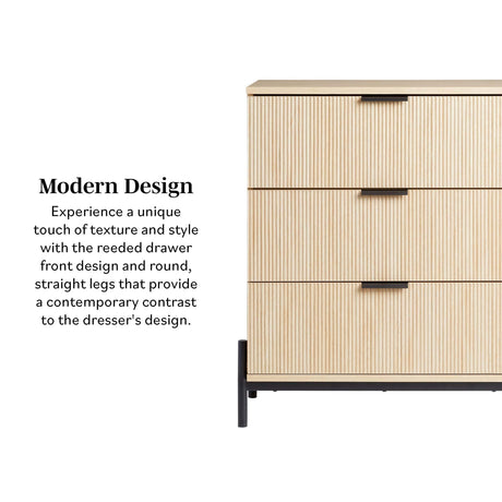 Paris Modern Scandinavian Reeded Chest-Bedroom-Parc Decor