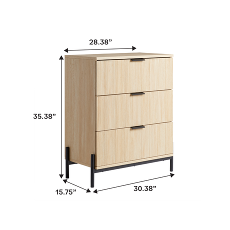 Paris Modern Scandinavian Reeded Chest-Bedroom-Parc Decor