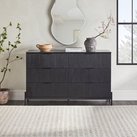 Paris Modern Scandinavian Reeded Dresser-Bedroom-Parc Decor