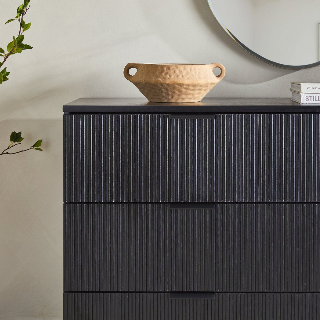 Paris Modern Scandinavian Reeded Dresser-Bedroom-Parc Decor