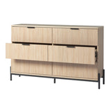 Paris Modern Scandinavian Reeded Dresser-Bedroom-Parc Decor