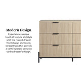 Paris Modern Scandinavian Reeded Dresser-Bedroom-Parc Decor