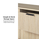 Paris Modern Scandinavian Reeded Dresser-Bedroom-Parc Decor