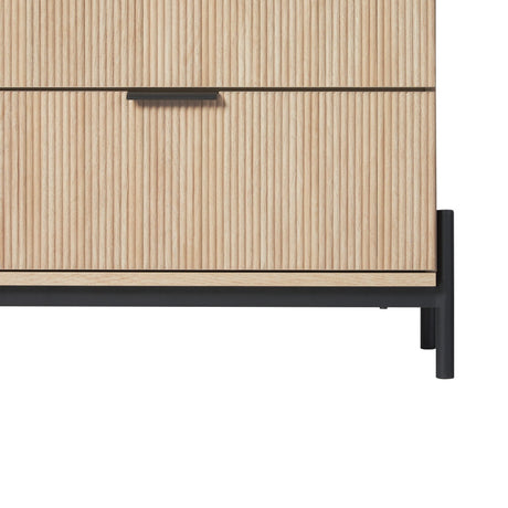 Paris Modern Scandinavian Reeded Dresser-Bedroom-Parc Decor