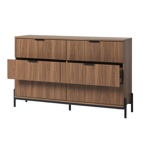 Paris Modern Scandinavian Reeded Dresser-Bedroom-Parc Decor