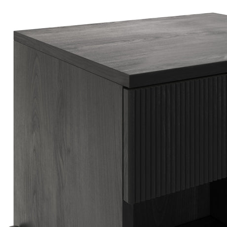 Paris Modern Scandinavian Reeded Nightstand