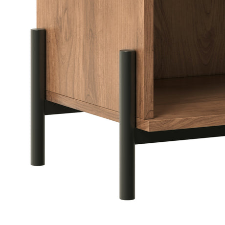 Paris Modern Scandinavian Reeded Nightstand-Bedroom-Parc Decor