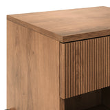 Paris Modern Scandinavian Reeded Nightstand-Bedroom-Parc Decor