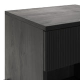 Paris Modern Scandinavian Reeded Nightstand-Bedroom-Parc Decor