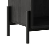Paris Modern Scandinavian Reeded Nightstand-Bedroom-Parc Decor