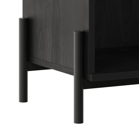 Paris Modern Scandinavian Reeded Nightstand-Bedroom-Parc Decor