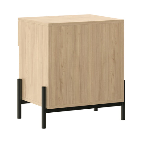 Paris Modern Scandinavian Reeded Nightstand-Bedroom-Parc Decor