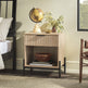 Paris Modern Scandinavian Reeded Nightstand-Bedroom-Parc Decor