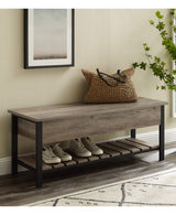 Park City Wood and Metal Bench-Occasional-Parc Decor