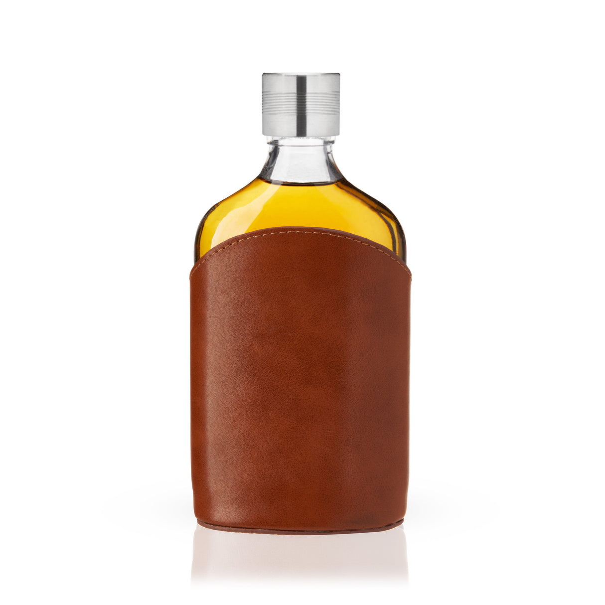 Parker Leather-Wrapped Glass Flask-product_type::novelty_flasks-Parc Decor