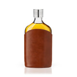 Parker Leather-Wrapped Glass Flask
