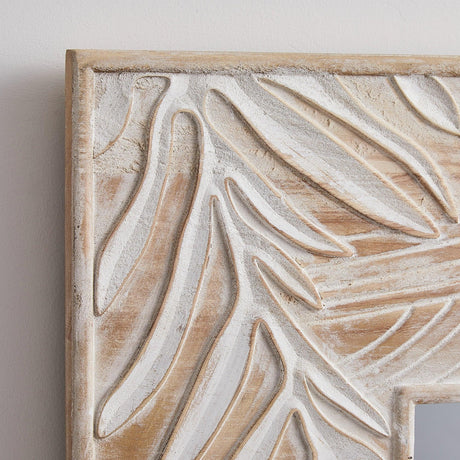 Parrot Uncle Frame for Mirrors Traditional Square Mirror Vintage Wall Decoration with Leaf Pattern