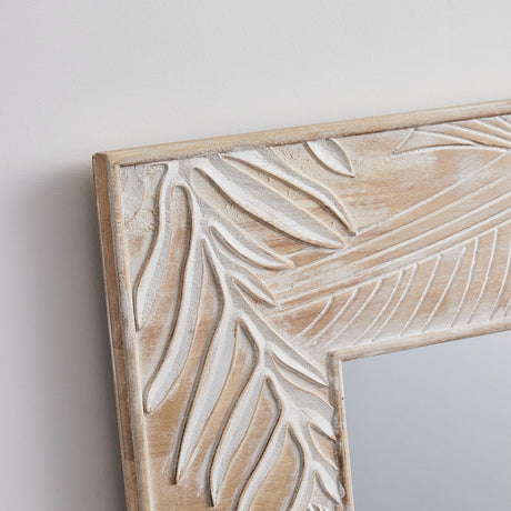 Parrot Uncle Frame for Mirrors Traditional Square Mirror Vintage Wall Decoration with Leaf Pattern