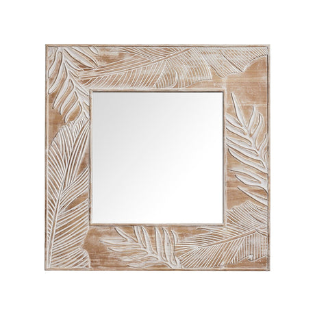 Parrot Uncle Frame for Mirrors Traditional Square Mirror Vintage Wall Decoration with Leaf Pattern
