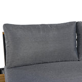 Patio Furniture Set with Loveseats, 4 Pieces Outdoor Sofa Set with Waterproof Cushions, Durable Iron-Wood Design for Garden, Backyard, Poolside-户外组合沙发套装-Parc Decor