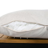 Patio Furniture Set with Loveseats, 4 Pieces Outdoor Sofa Set with Waterproof Cushions, Durable Iron-Wood Design for Garden, Backyard, Poolside-户外组合沙发套装-Parc Decor