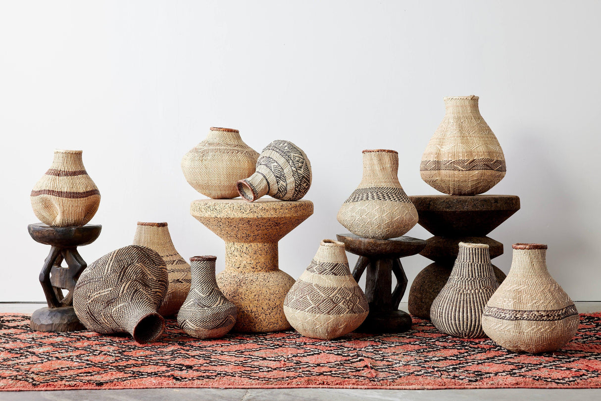 Patterned Binga Nongo Gourd Woven Basket
