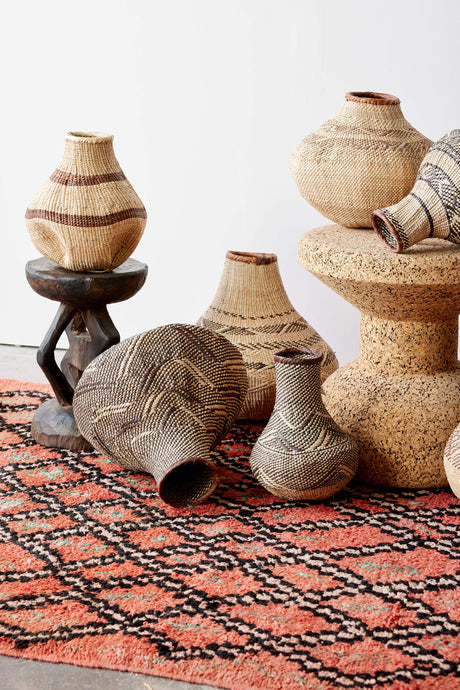 Patterned Binga Nongo Gourd Woven Basket