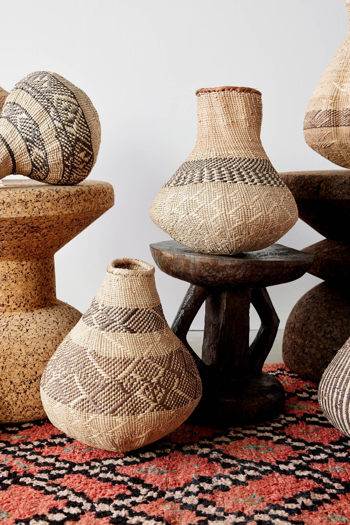 Patterned Binga Nongo Gourd Woven Basket