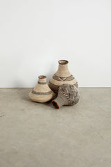 Patterned Binga Nongo Gourd Woven Basket-Baskets & Vessels-Parc Decor