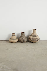 Patterned Binga Nongo Gourd Woven Basket-Baskets & Vessels-Parc Decor