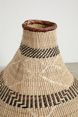 Patterned Binga Nongo Gourd Woven Basket-Baskets & Vessels-Parc Decor