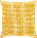Paulding Textured Yellow Cotton Square Throw Pillow-Throw Pillows-Parc Decor