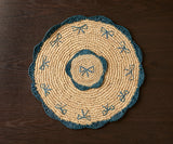 Payton James Handwoven Bow Placemats – Hand-Crocheted Raffia Palm Placemats – Unique Kitchen & Dining Table Decor – Handmade Tableware-table tops-Parc Decor