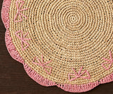 Payton James Handwoven Bow Placemats – Hand-Crocheted Raffia Palm Placemats – Unique Kitchen & Dining Table Decor – Handmade Tableware-table tops-Parc Decor