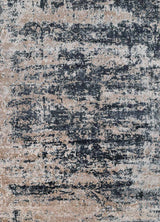 Peach and Charcoal Modern Abstract Hand Knotted Bamboo Silk 8x10 Area Rug