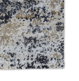 Peach and Charcoal Modern Abstract Hand Knotted Bamboo Silk 8x10 Area Rug