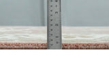 Peach, Ivory and Olive Hand knotted Multi size Oriental Oushak Traditional Wool Area Rug