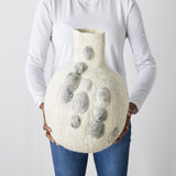 Pebble Hand-Felted Wool Gourd Basket-Baskets-Parc Decor