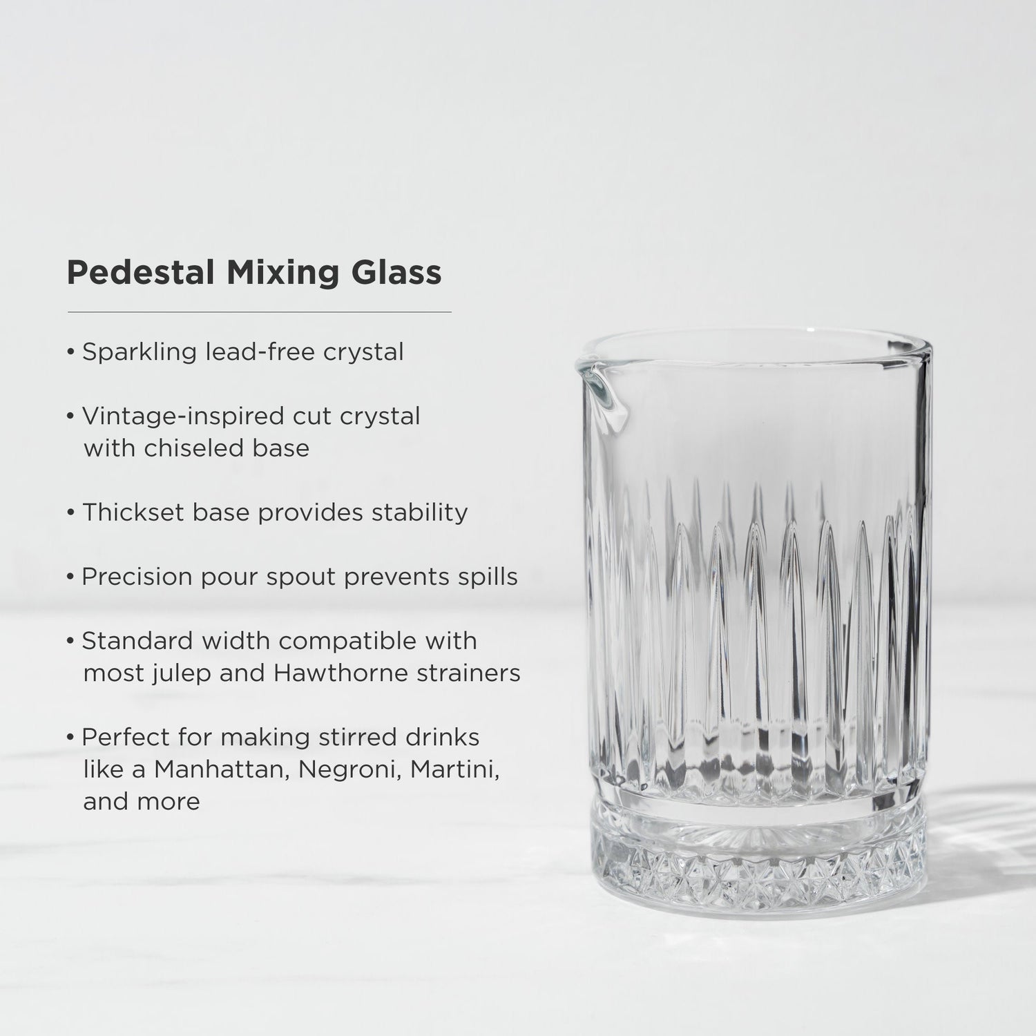 Pedestal Crystal Mixing Glass-product_type::mixing-Parc Decor