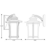 Pedigree Collection Autumn Haze 1 Light Outdoor Large Wall Lantern 17"H by Progress-Outdoor Wall Light-Parc Decor