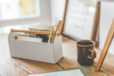 Pen + Desk Organizer - Large - Steel + Wood
