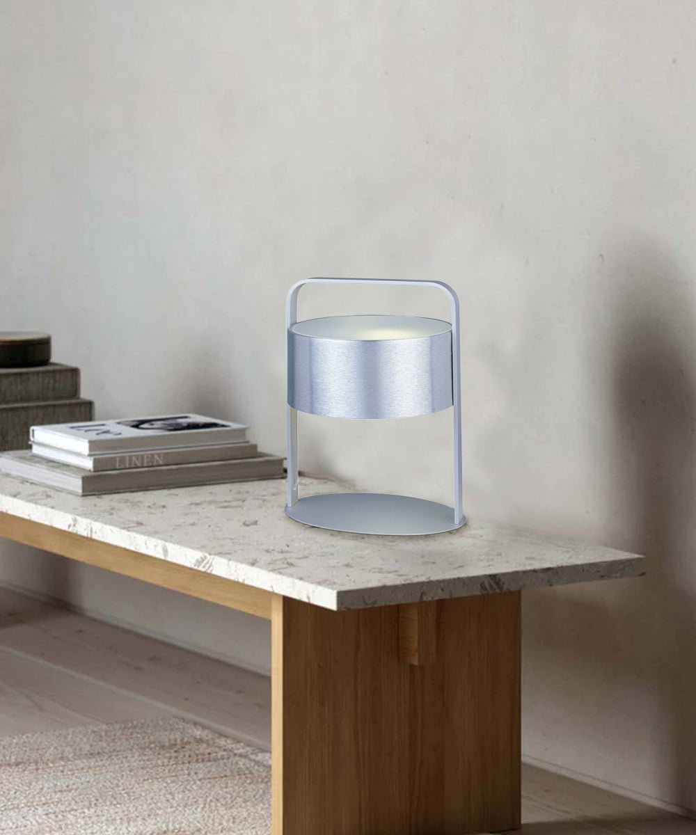 Percussion 13"H 1-Light Table Lamp Light Fixture Polished Chrome Finish by ET2-Table Lamp-Parc Decor