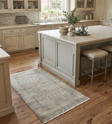 Persian Oushak 2x3 Hand Knotted Beige and Gray Traditional Wool Rug