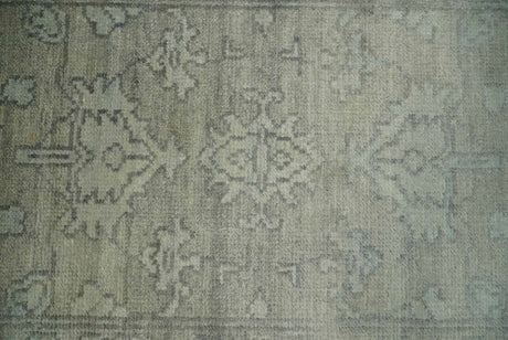 Persian Oushak 2x3 Hand Knotted Beige and Gray Traditional Wool Rug