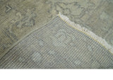 Persian Oushak 2x3 Hand Knotted Beige and Gray Traditional Wool Rug