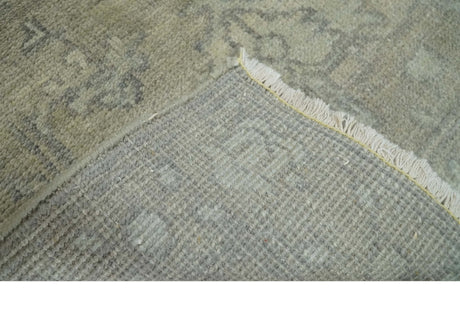 Persian Oushak 2x3 Hand Knotted Beige and Gray Traditional Wool Rug
